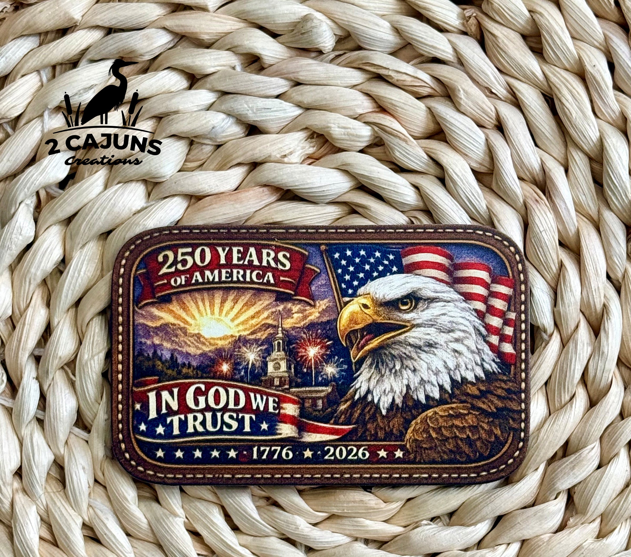 America 250 Years In God We Trust UV Printed Hat Patch