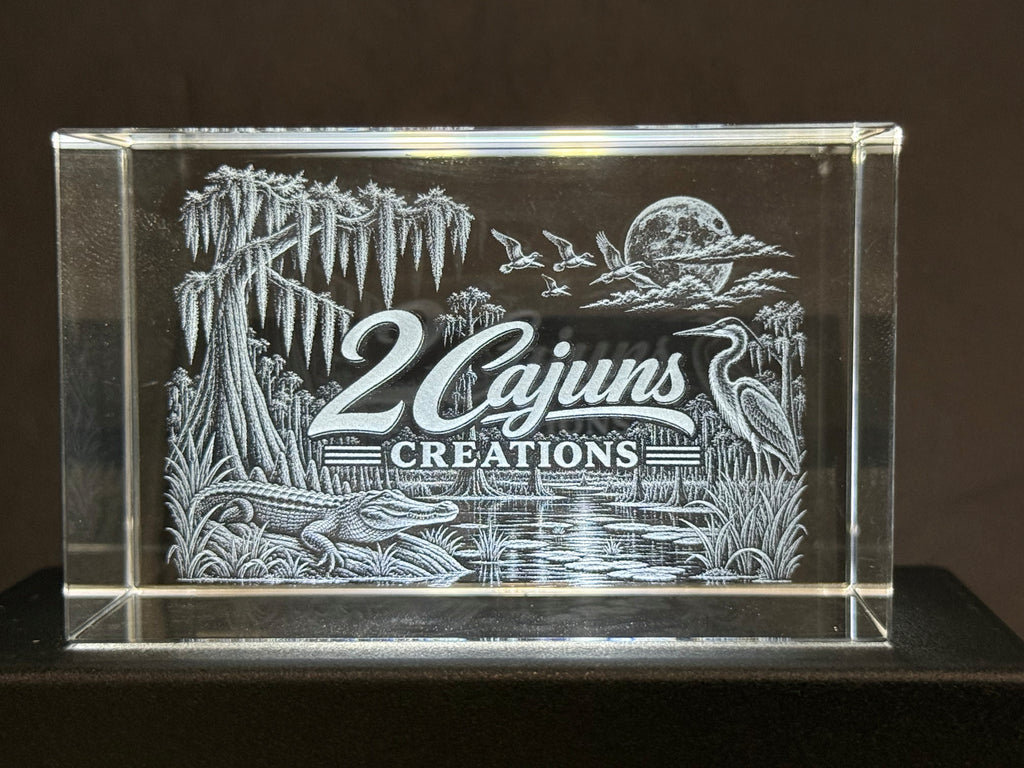 Personalized Inner Engraved Keepsake High Quality K9 Crystal w/ LED Base