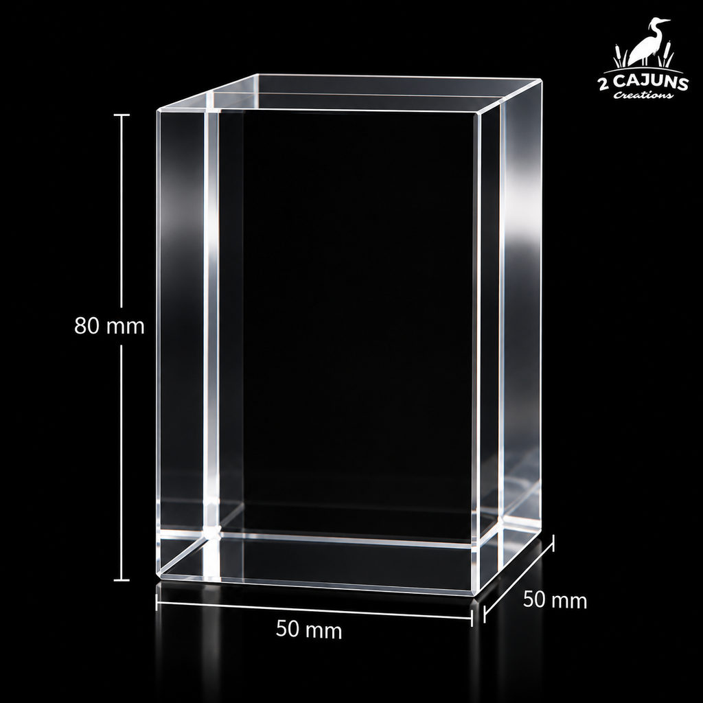 Personalized Inner Engraved Keepsake High Quality K9 Crystal w/ LED Base