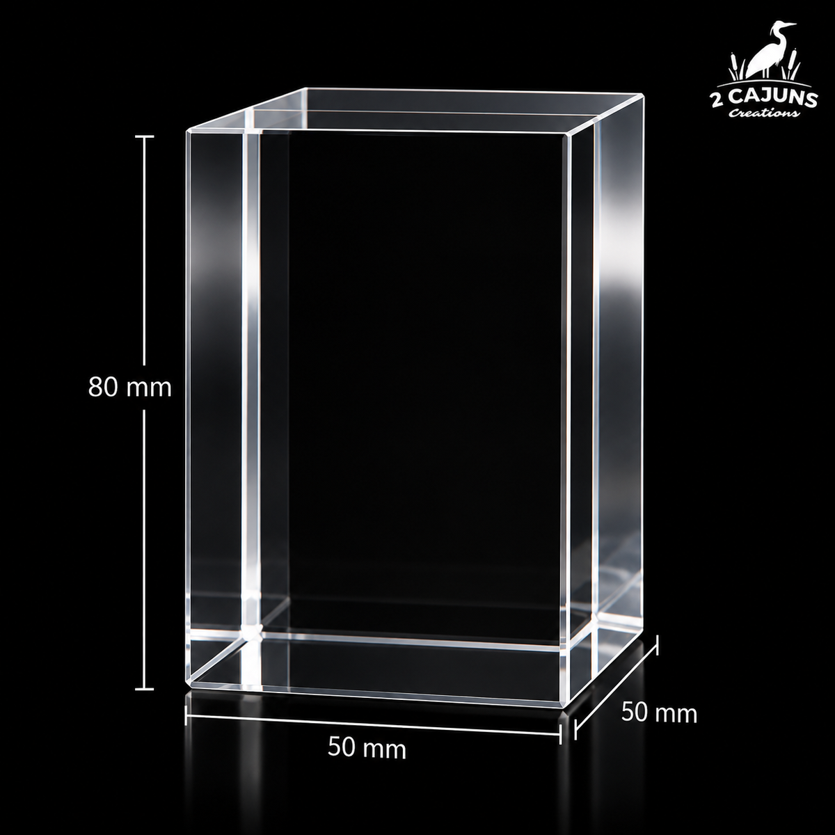 Personalized Inner Engraved Keepsake High Quality K9 Crystal w/ LED Base