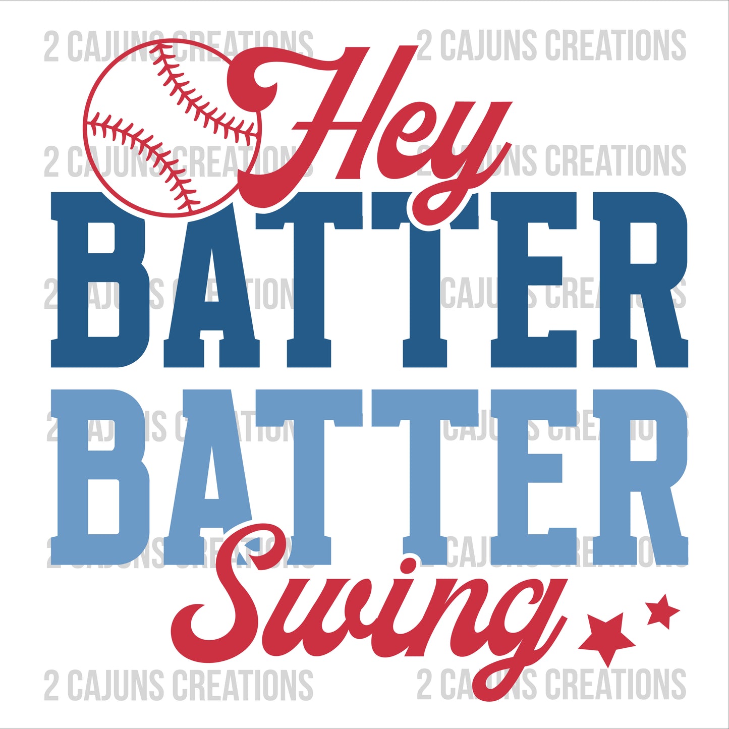 Hey Batter Batter Swing - Baseball Mom DTF Transfer