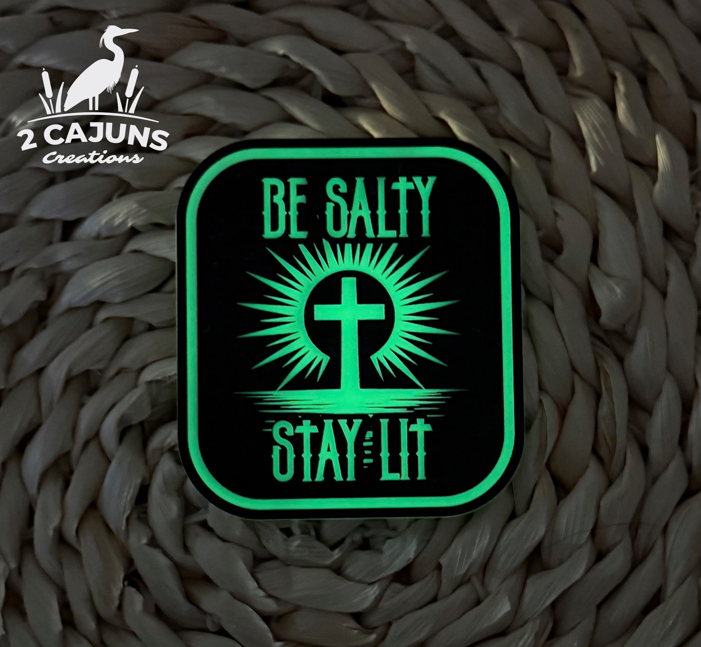 Be Salty Stay Lit Glow in the Dark Acrylic Hat Patch
