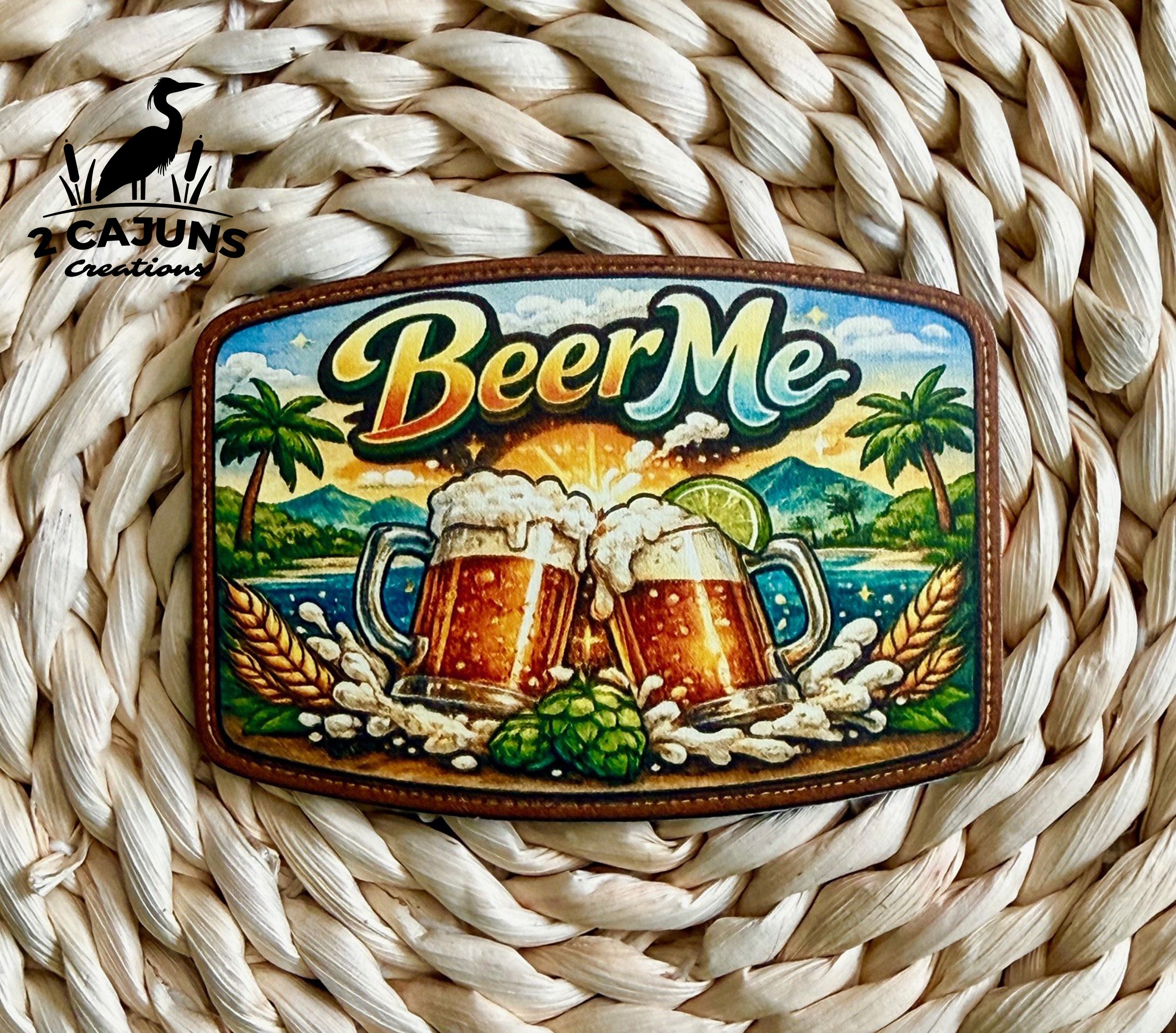 Beer Me UV Printed Hat Patch