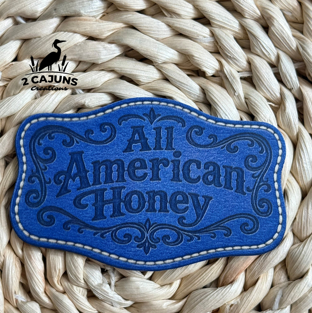 All American Honey UV Printed Hat Patch - 4 Colors Available