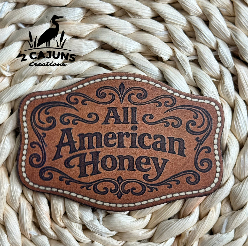 All American Honey UV Printed Hat Patch - 4 Colors Available