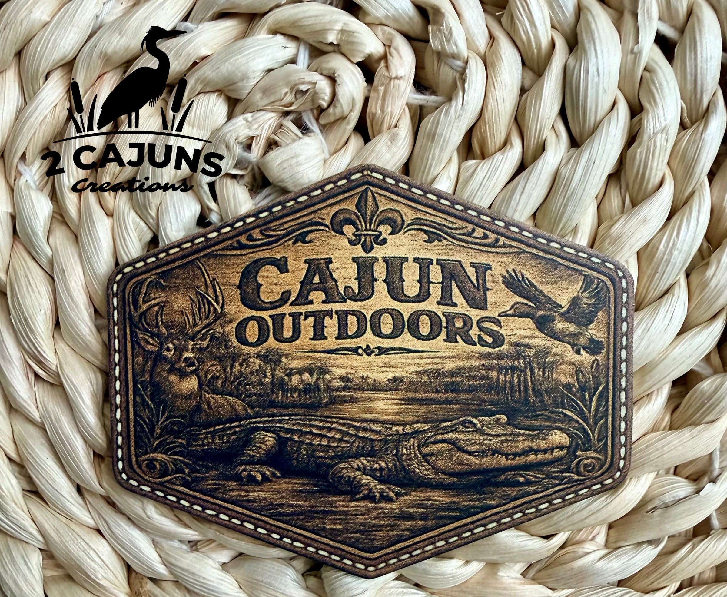 Cajun Outdoors Louisiana UV Printed Hat Patch