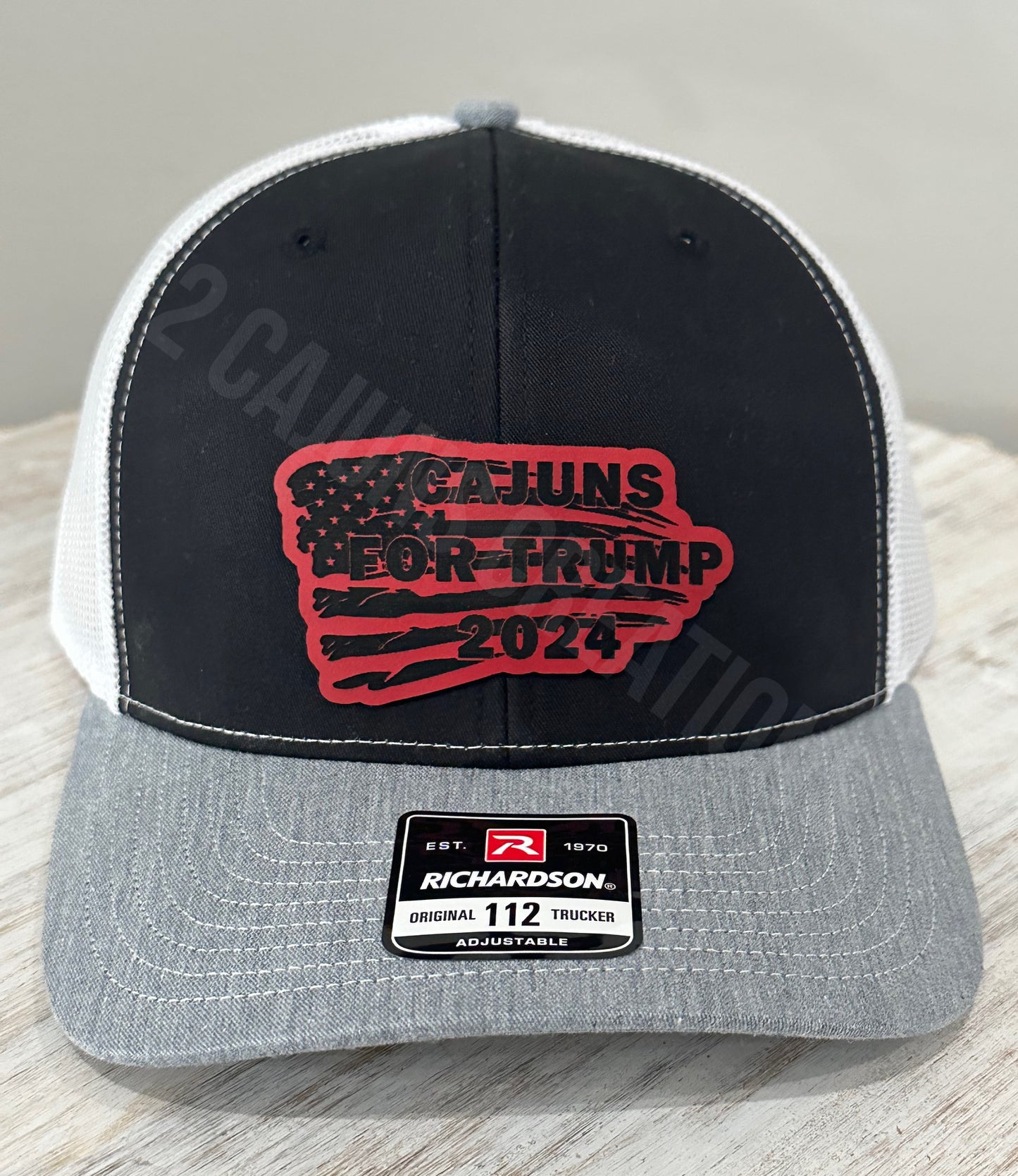 Cajuns for Trump Flag Patriotic Hat - Patch Hat - Richardson 112 Brand - 2 Colors Available