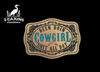 Been Doin Cowgirl Shit All Day Acrylic Hat Patch - 2 Colors Available