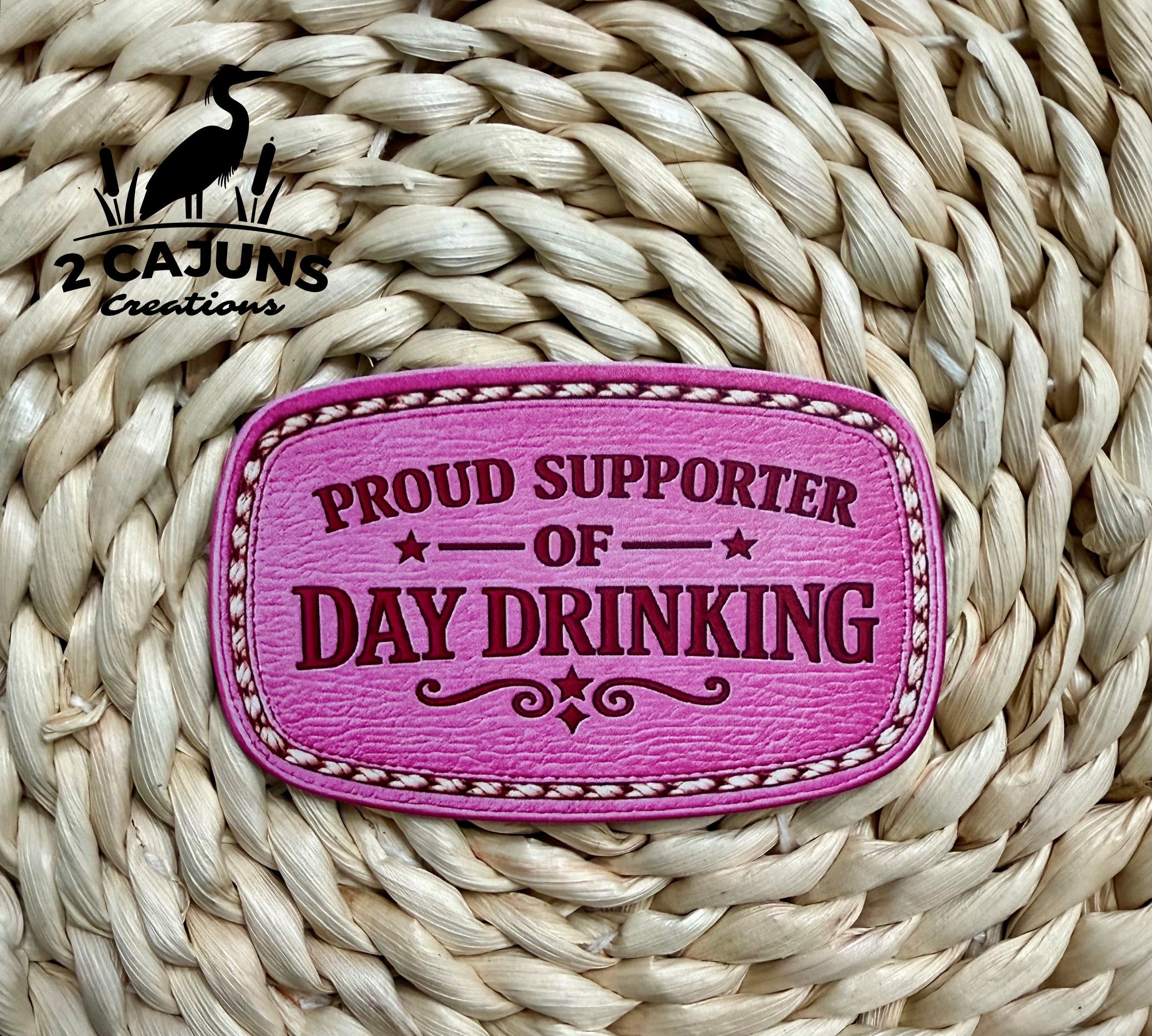 Proud Supporter of Day Drinking UV Printed Hat Patch - 4 Colors Available