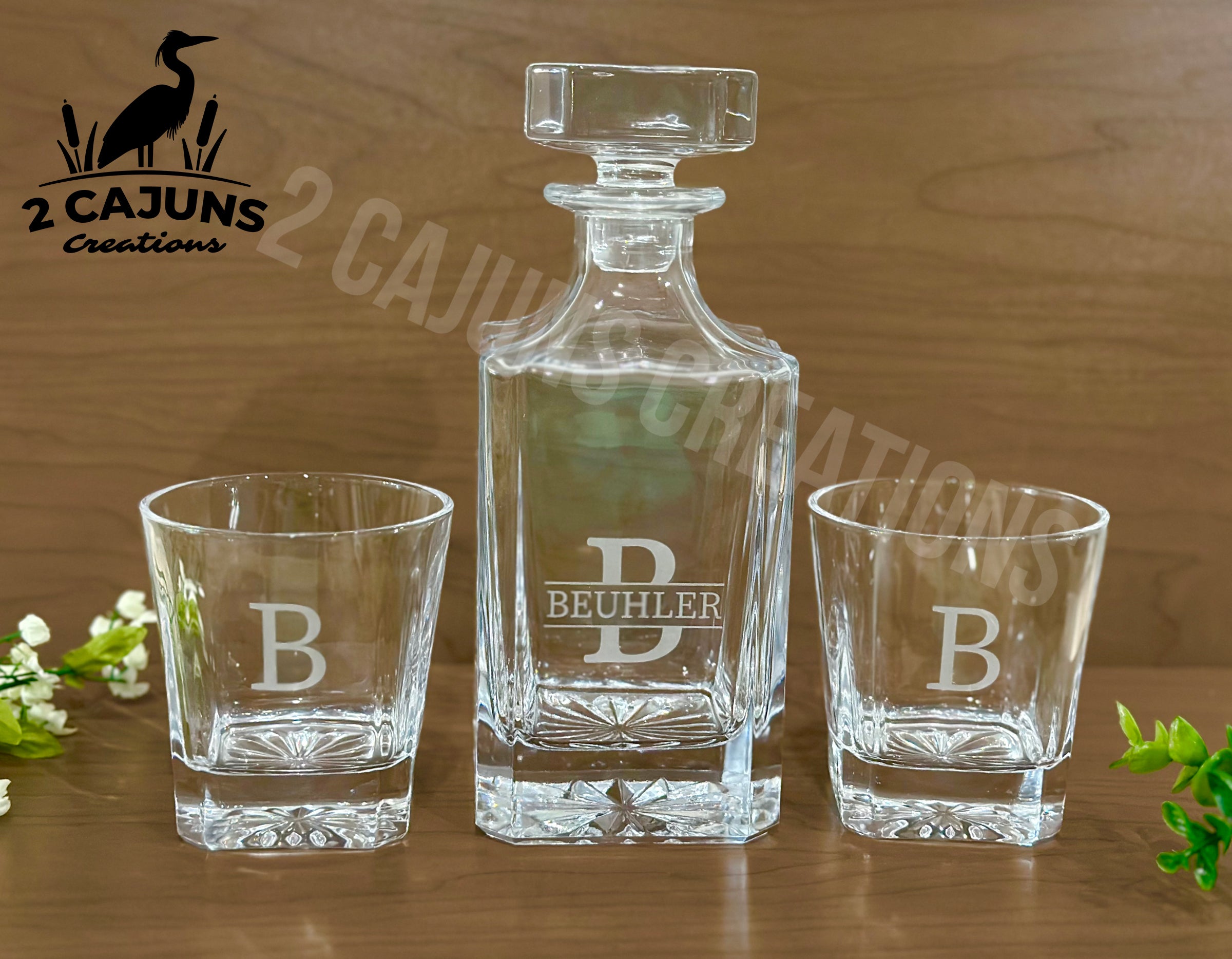 Personalized Whiskey Decanter Set - Father's Day Gift - Gift for Him - Engraved