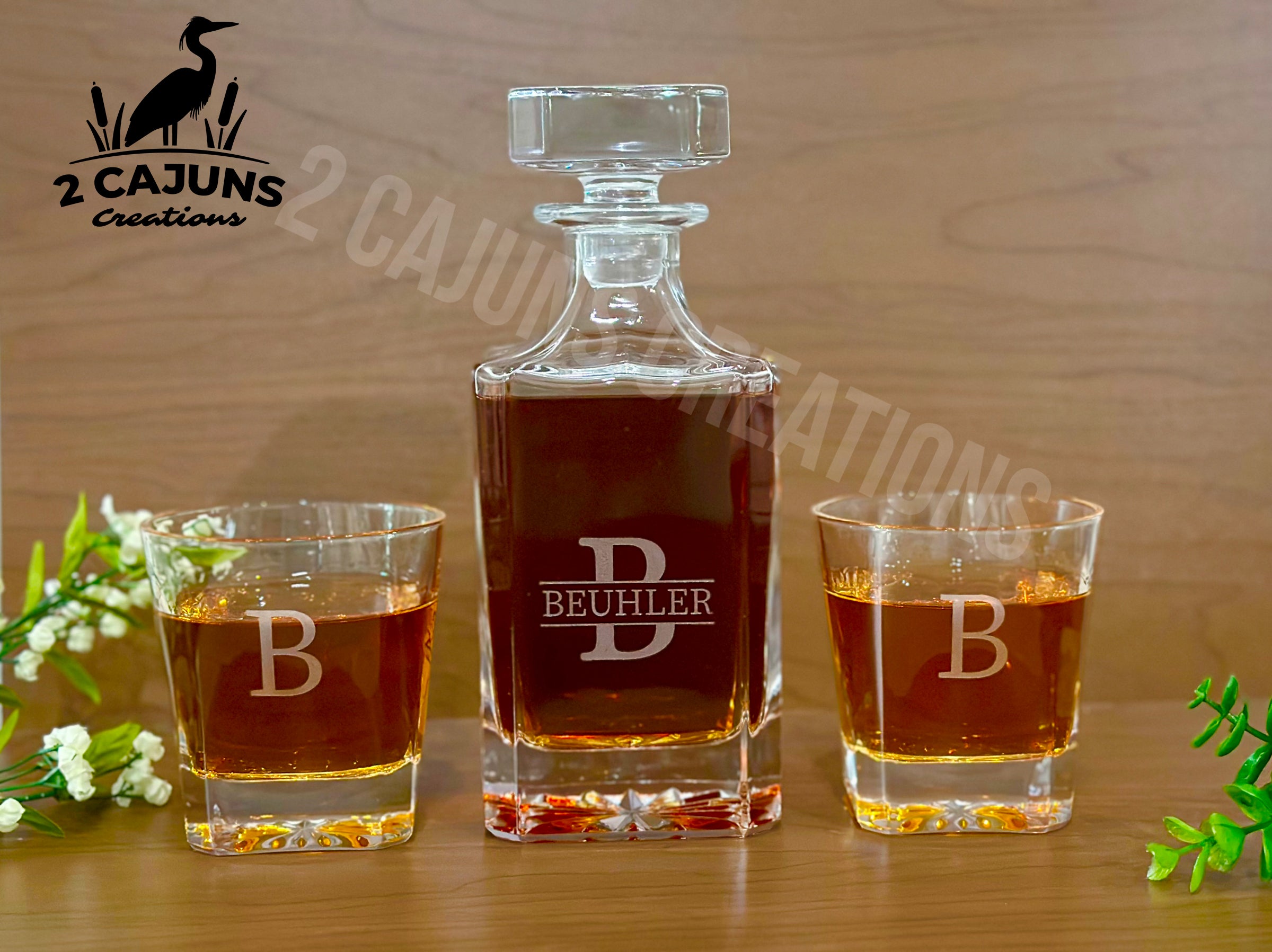 Personalized Whiskey Decanter Set - Father's Day Gift - Gift for Him - Engraved