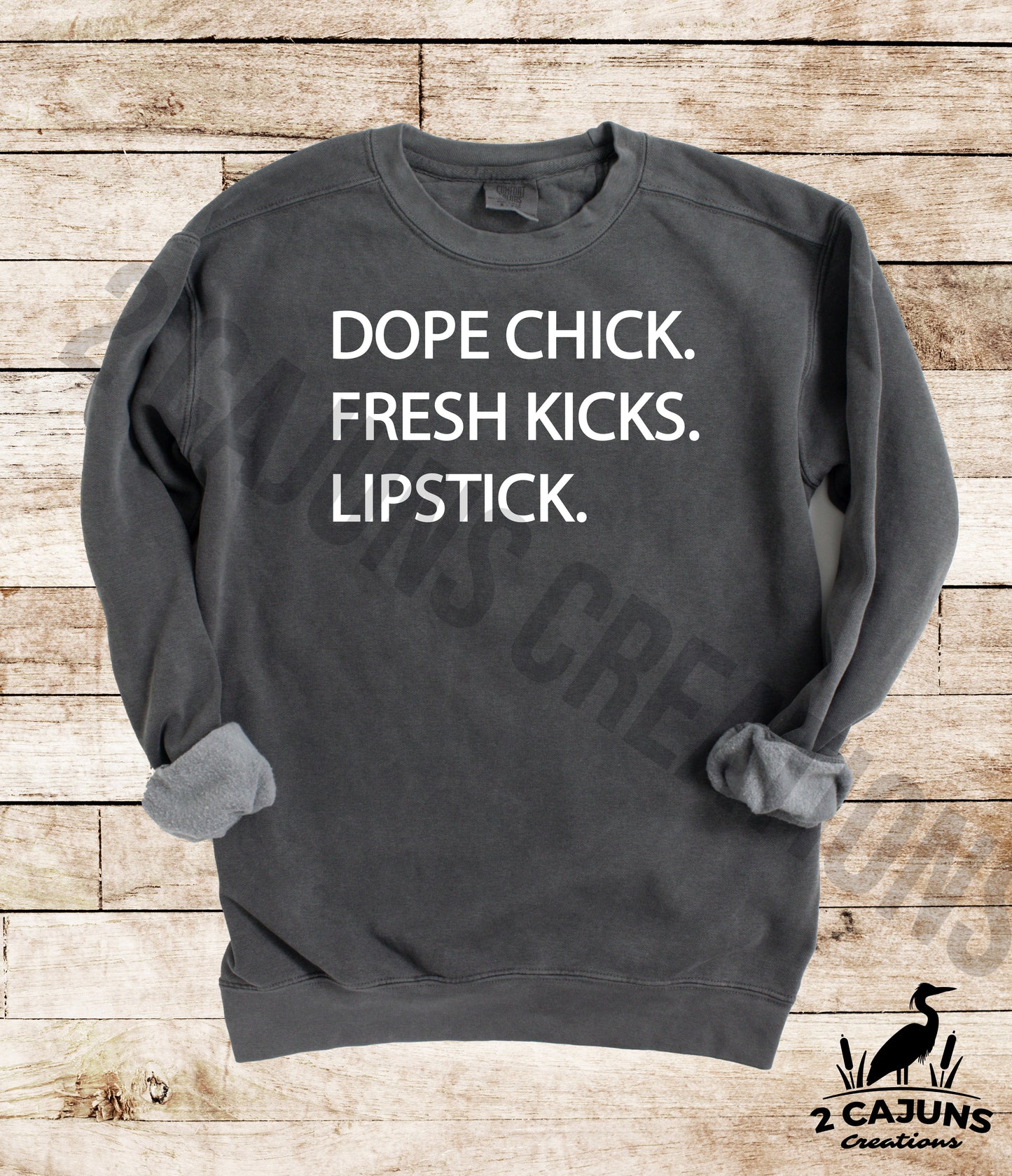 Dope Chick Fresh Kicks Lipstick Sweatshirt - Comfort Colors(TM) Multiple Colors Available