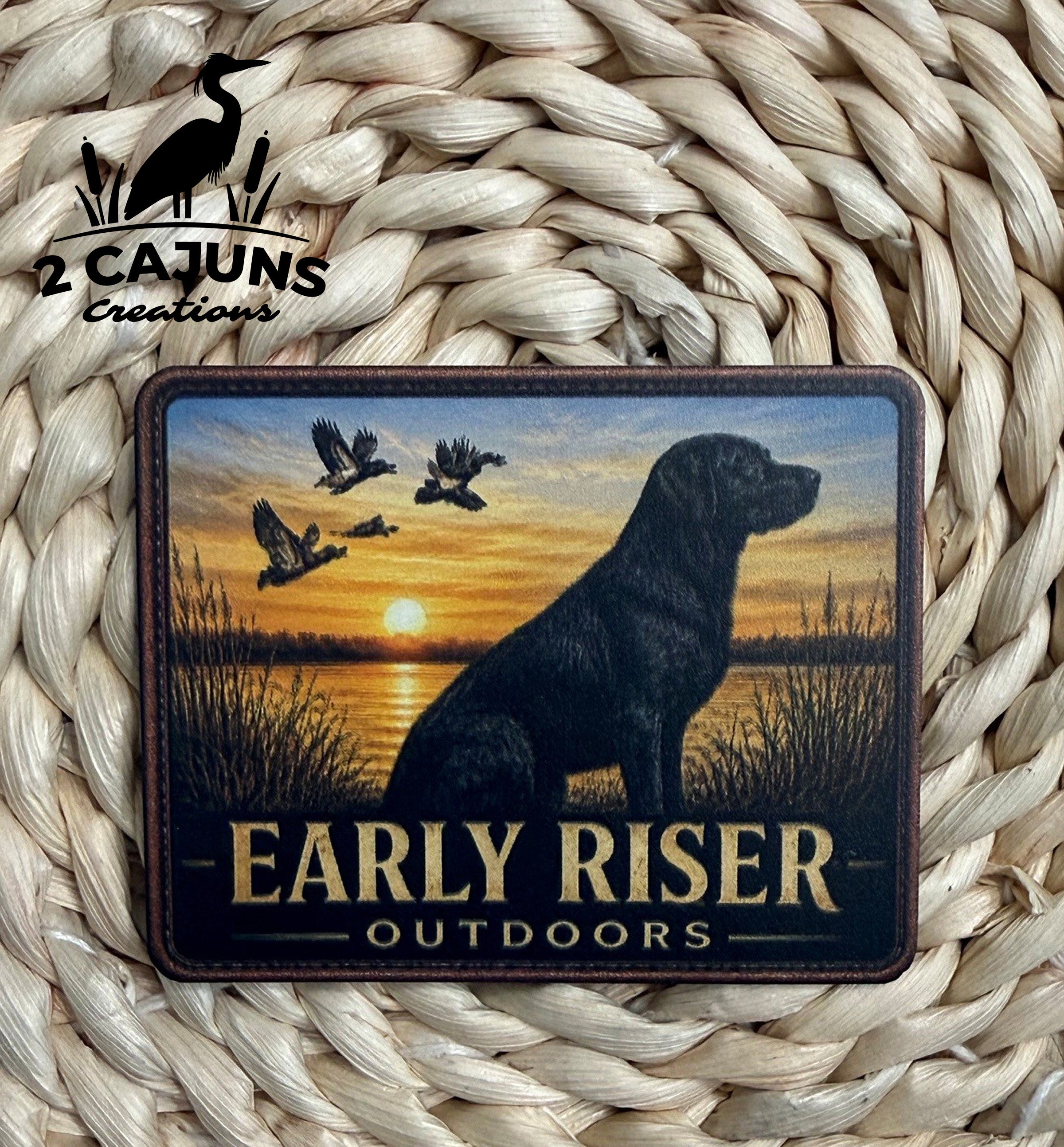 Early Riser Duck Hunting Lab UV Printed Hat Patch