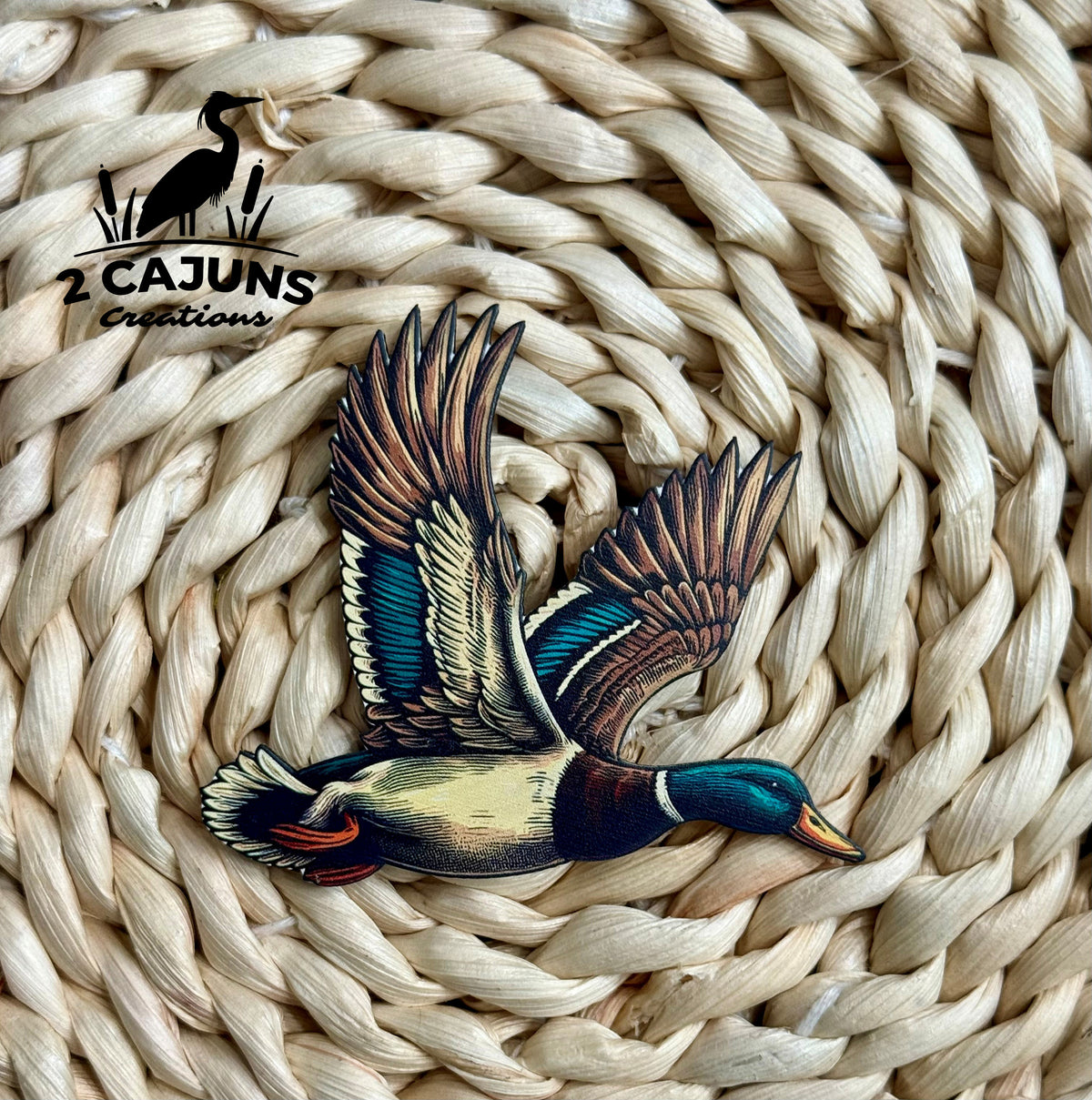 Mallard Duck Die Cut UV Printed Hat Patch