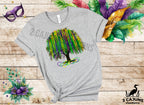 Mardi Gras Bead Tree Tshirt - Multiple Colors Available