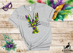 Mardi Gras Watercolor Crawfish Tshirt - Multiple Colors Available