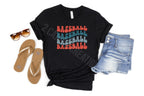 Baseball Crew Neck Tshirt - Baseball Mom Tee - Retro Design