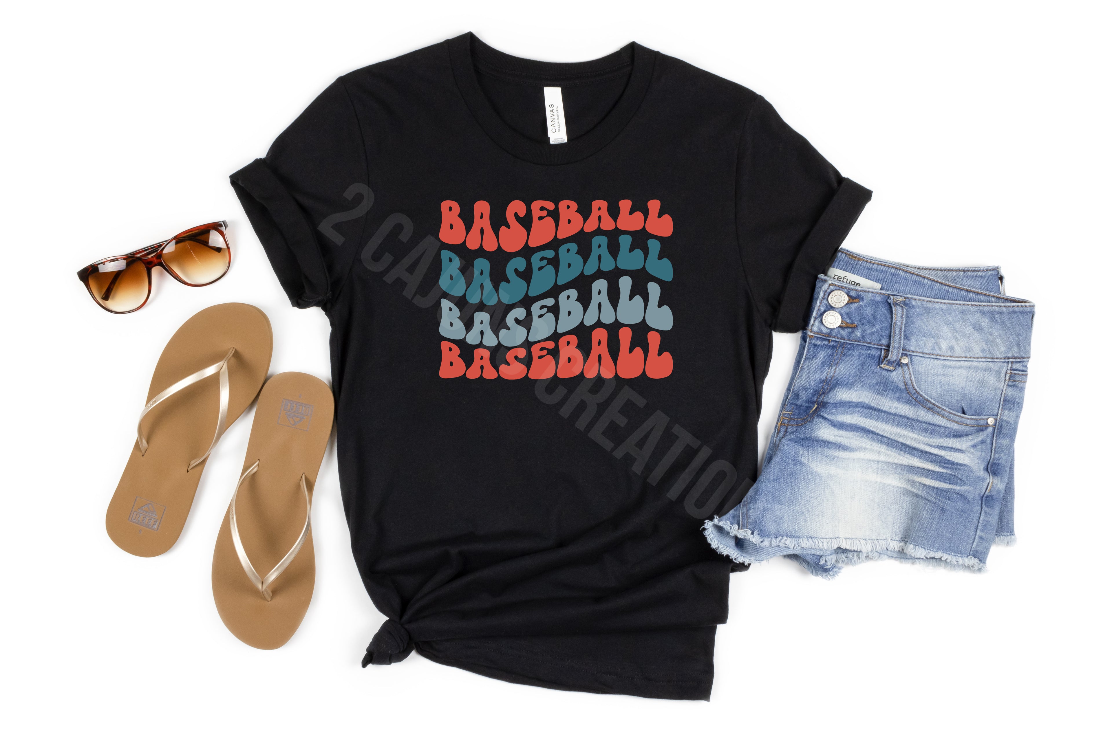 Baseball Crew Neck Tshirt - Baseball Mom Tee - Retro Design