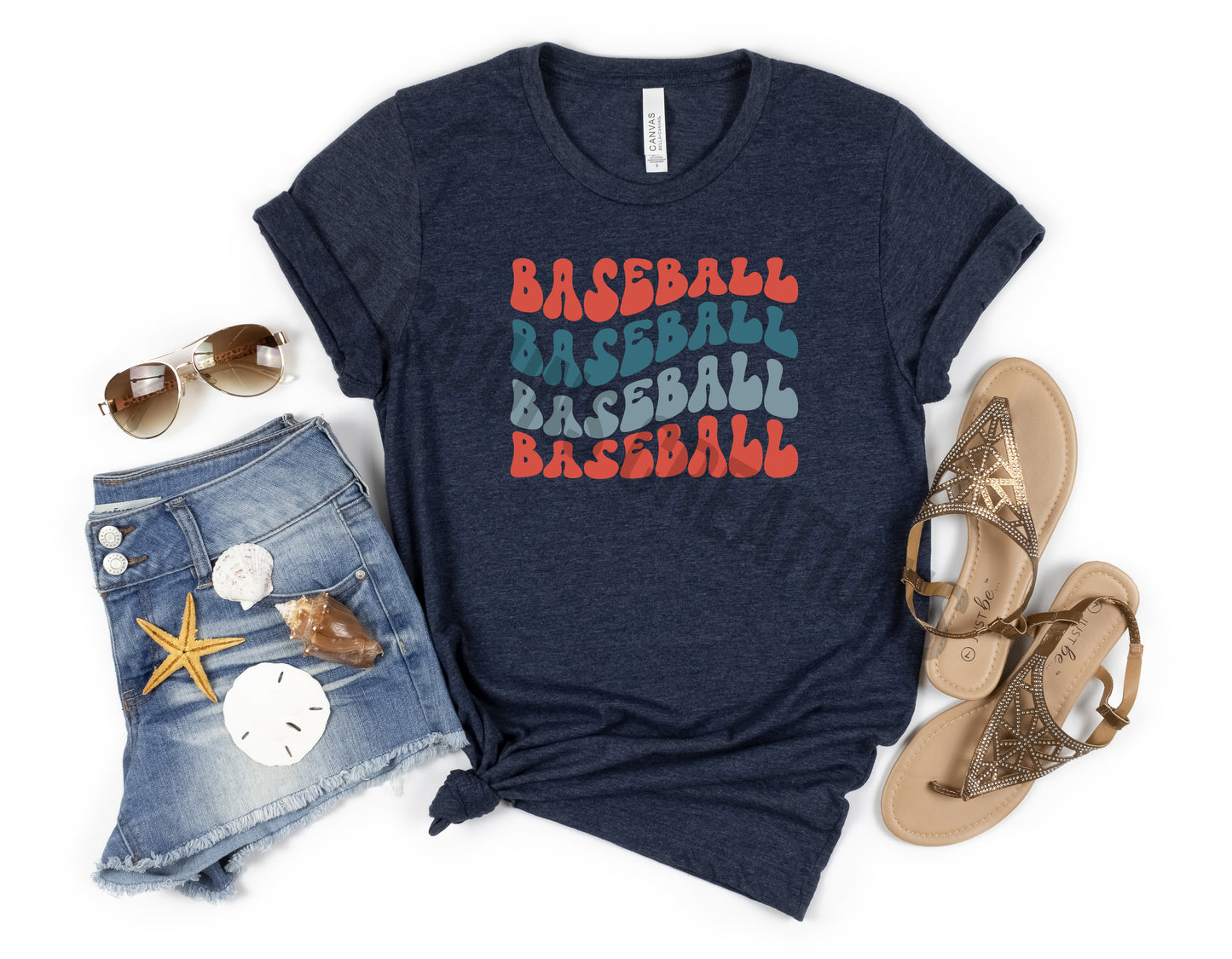 Baseball Crew Neck Tshirt - Baseball Mom Tee - Retro Design