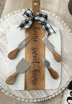Realtor - Housewarming - Wedding Gift  - Perfectly Personalized Marble and Wood Cutting Board, Coaster Set and 20 oz Tumblers Laser Engraved Gift