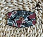 If It Flies Leatherette Hat Patch with Copper Acrylic Insert - 3 Colors Available