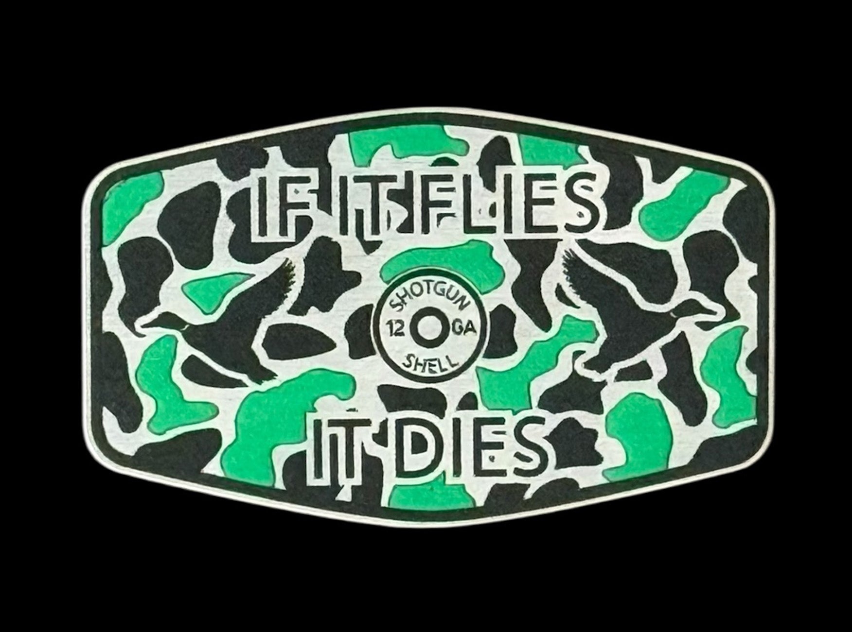 If It Flies Acrylic Hat Patch - 3 Colors Available