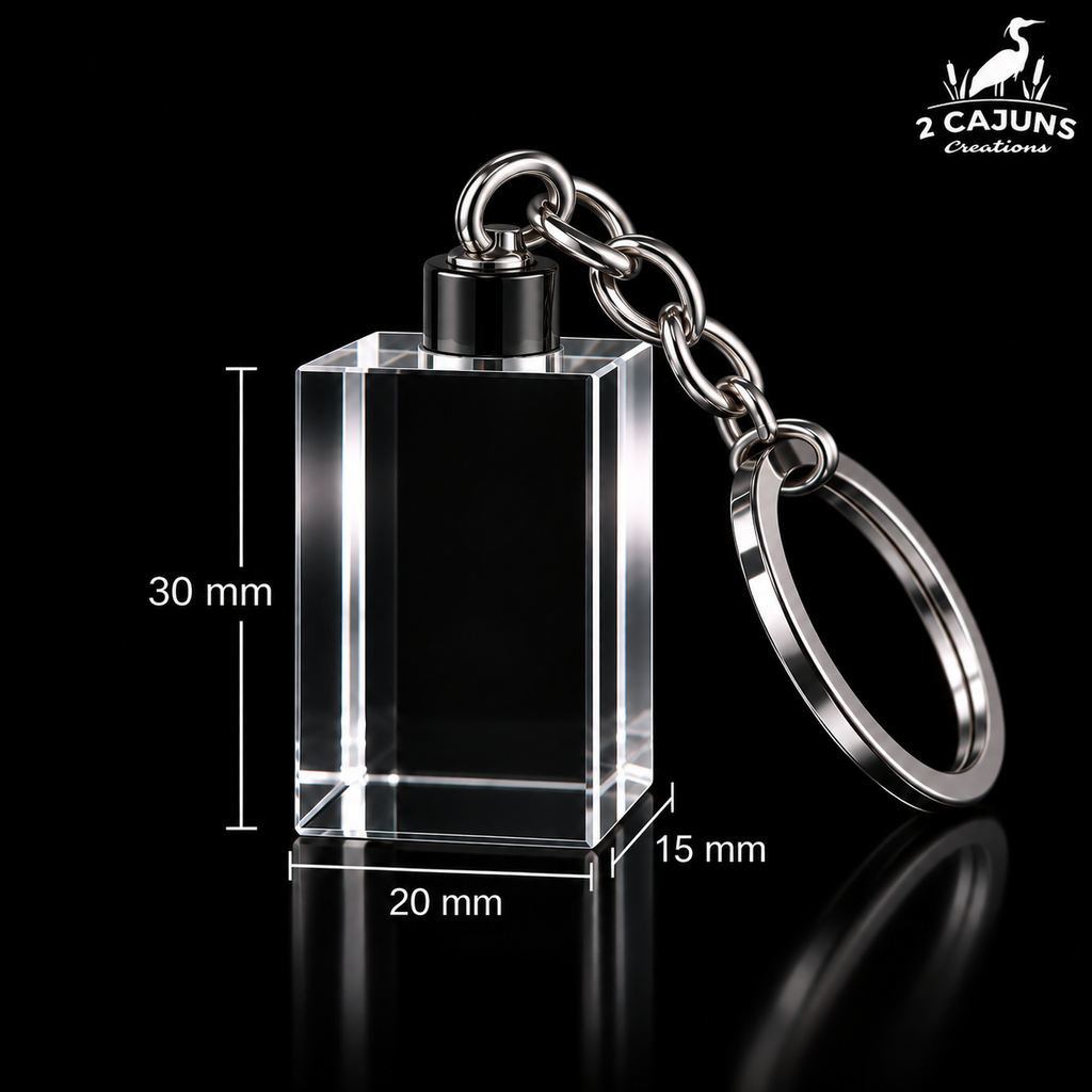 Personalized Inner Engraved Keepsake High Quality K9 Crystal w/ LED Base