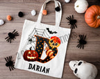 Personalized Halloween Trick or Treat Tote Bag