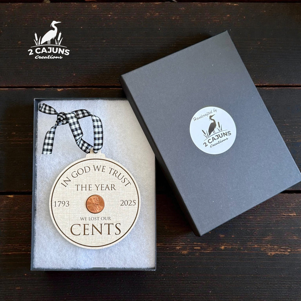 Historic Penny Commemorative Keepsake Ornament - 2025 The Year We Lost Our Cents