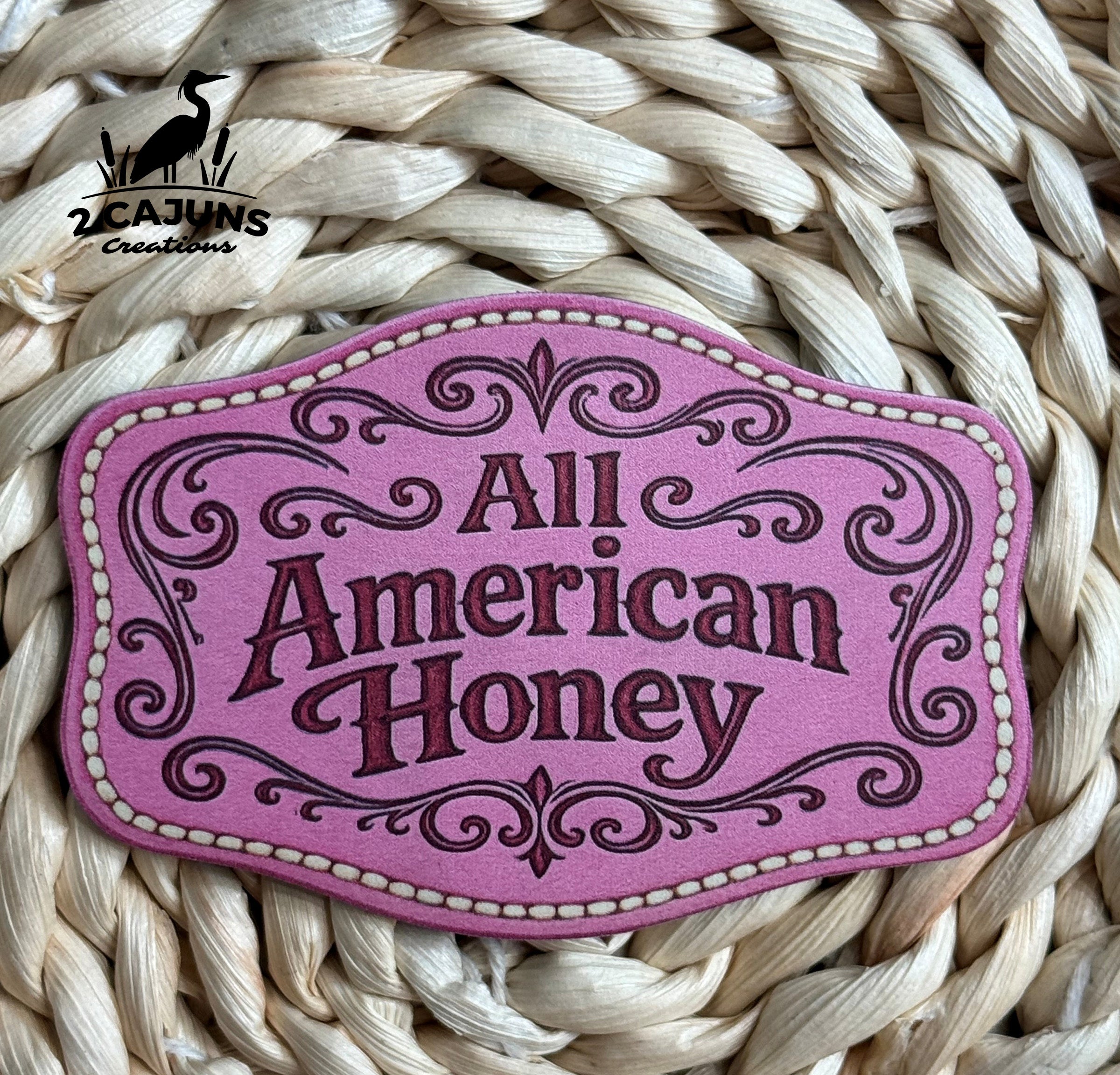 All American Honey UV Printed Hat Patch - 4 Colors Available