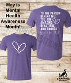 To The Person Standing Behind Me You Are Enough Remember That Tshirt