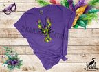 Mardi Gras Watercolor Crawfish Tshirt - Multiple Colors Available