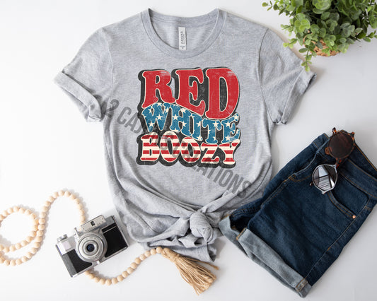 Red White Boozy - Patriotic 4th of July Tee