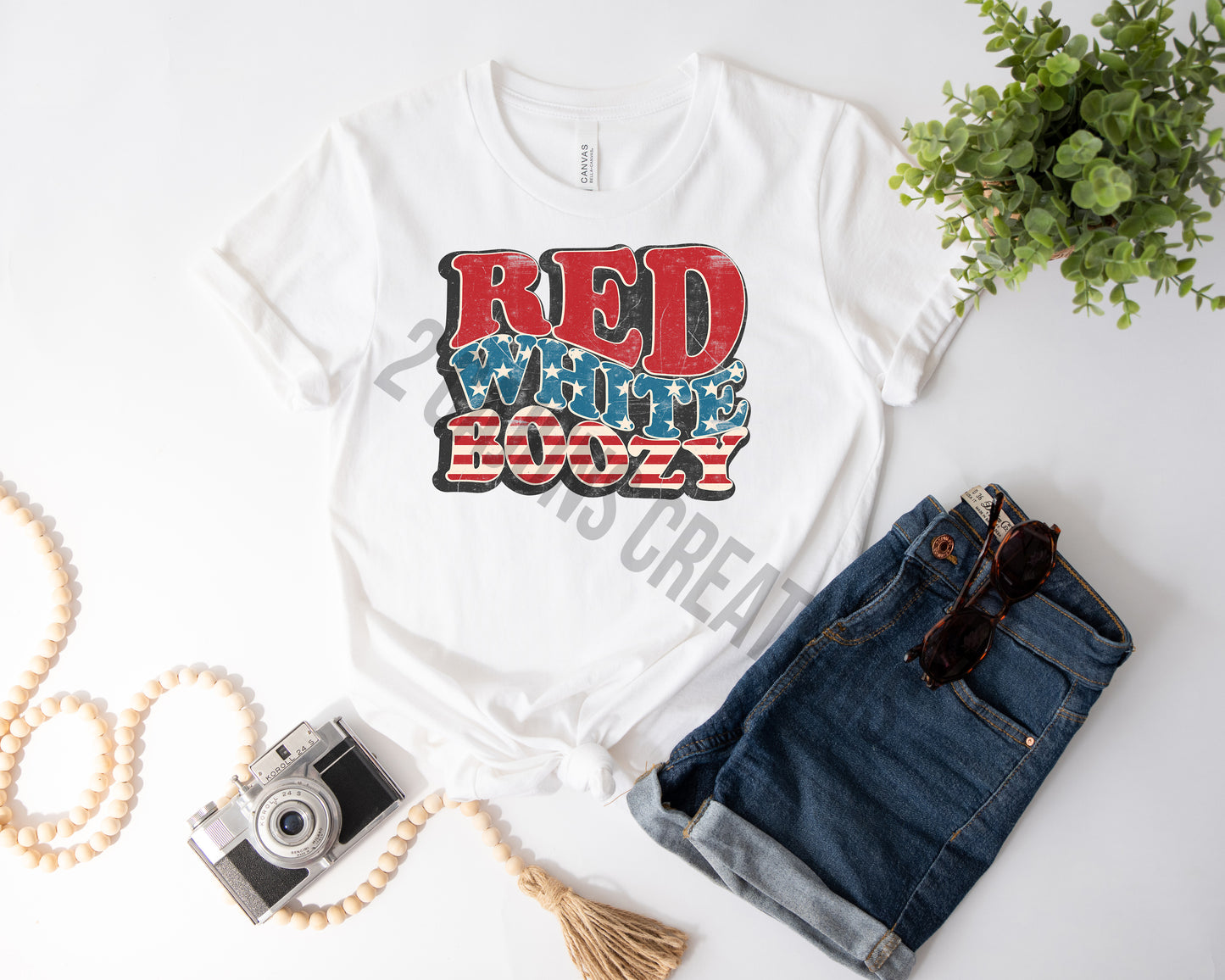 Red White Boozy - Patriotic 4th of July Tee