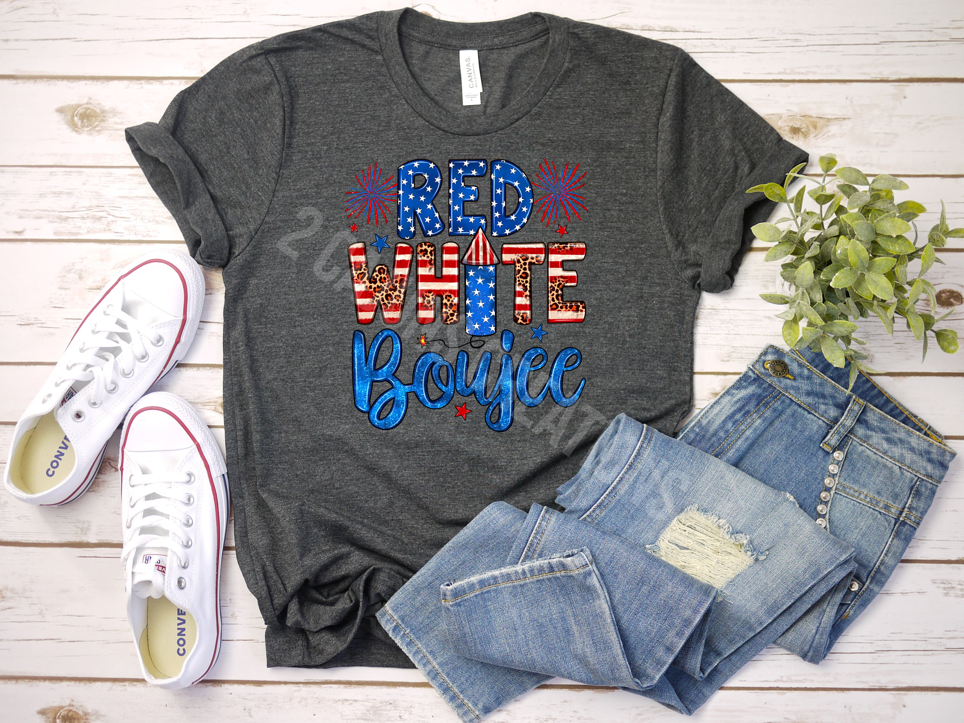 Red White and Boujee Tshirt - Patriotic 4th of July Tee