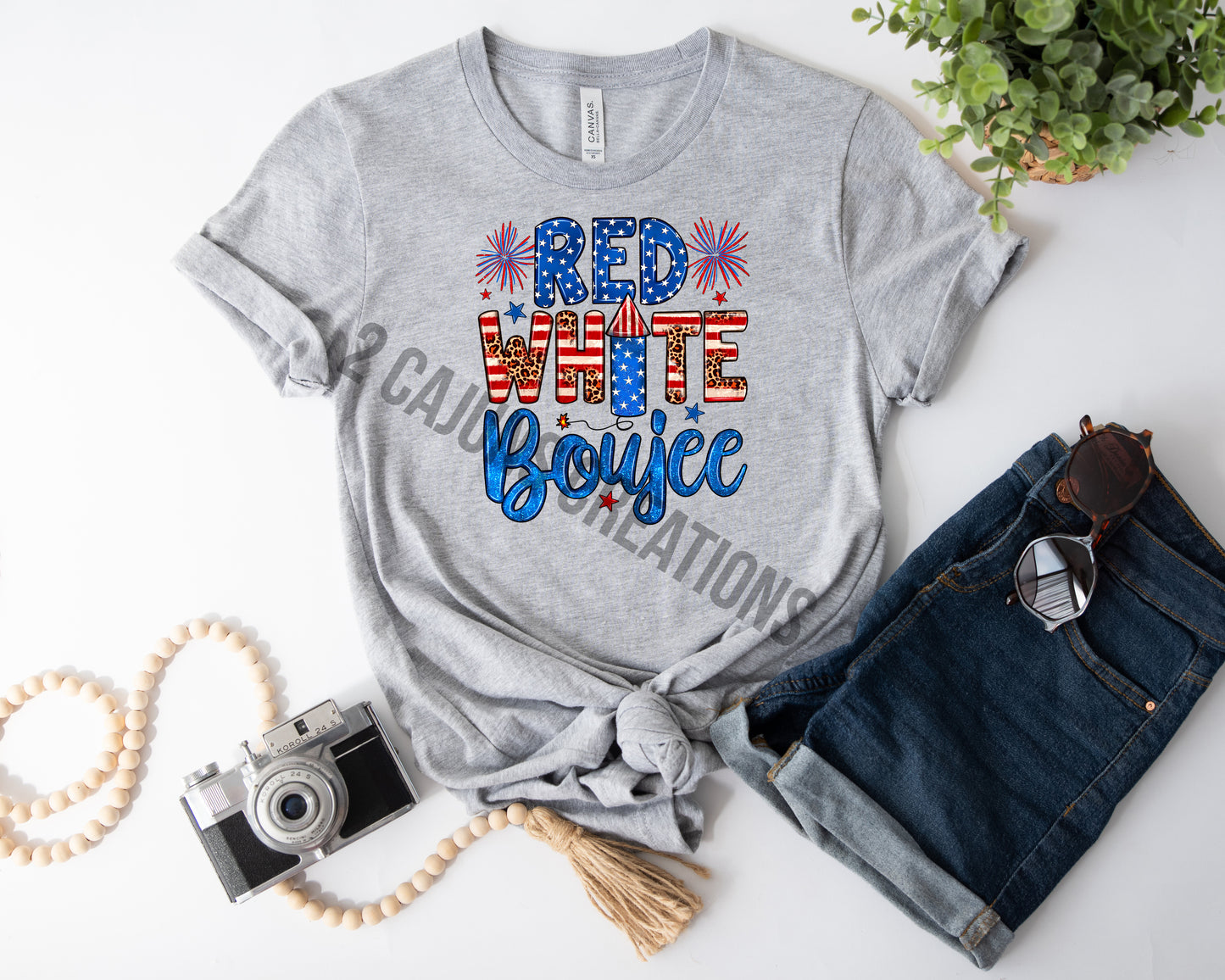 Red White and Boujee Tshirt - Patriotic 4th of July Tee