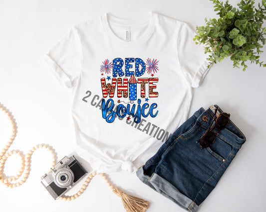 Red White and Boujee Tshirt - Patriotic 4th of July Tee