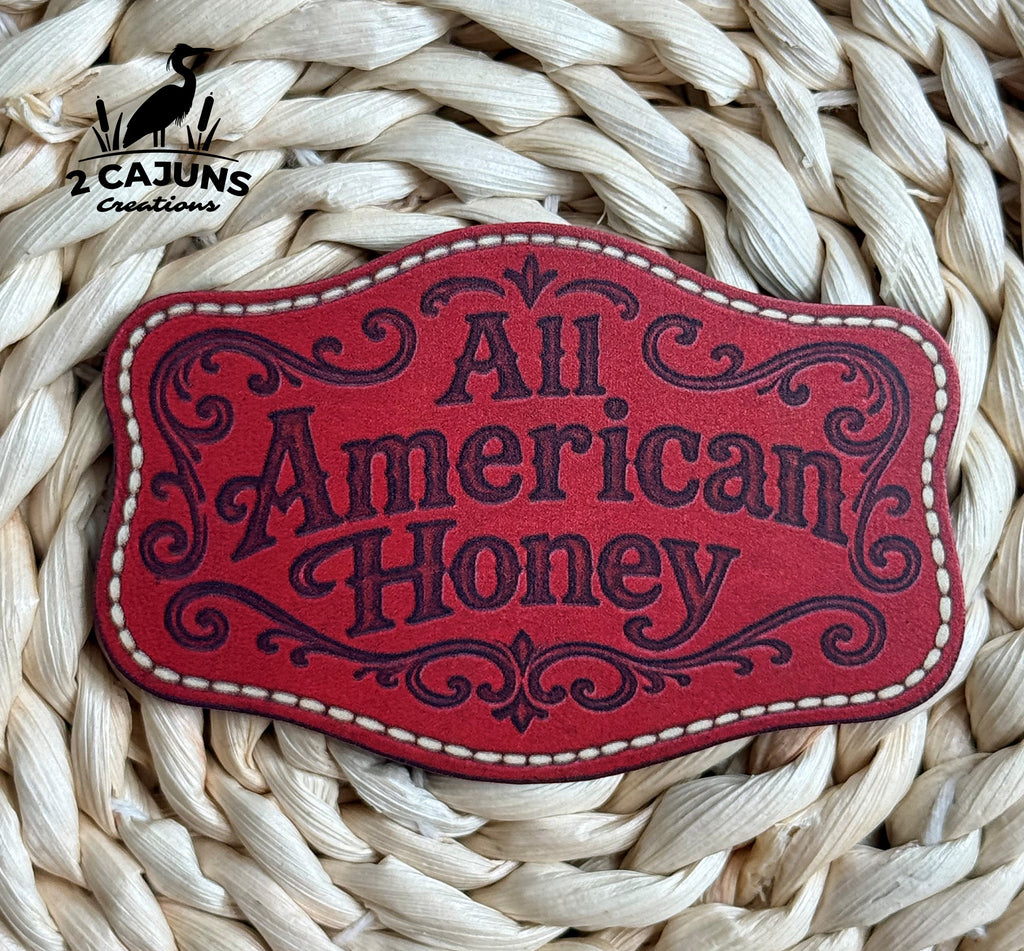 All American Honey UV Printed Hat Patch - 4 Colors Available