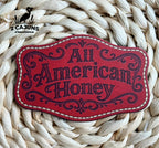 All American Honey UV Printed Hat Patch - 4 Colors Available