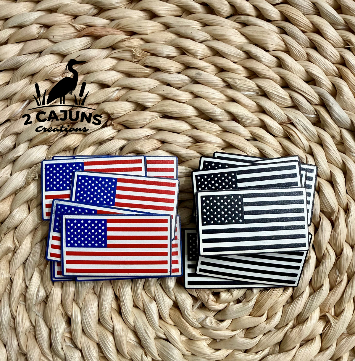 American Flag UV Printed Side Patch for Hats