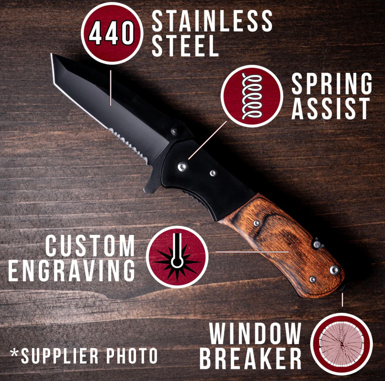 Personalized Engraved Pocket Knife - Father's Day Gift - Gift for Him