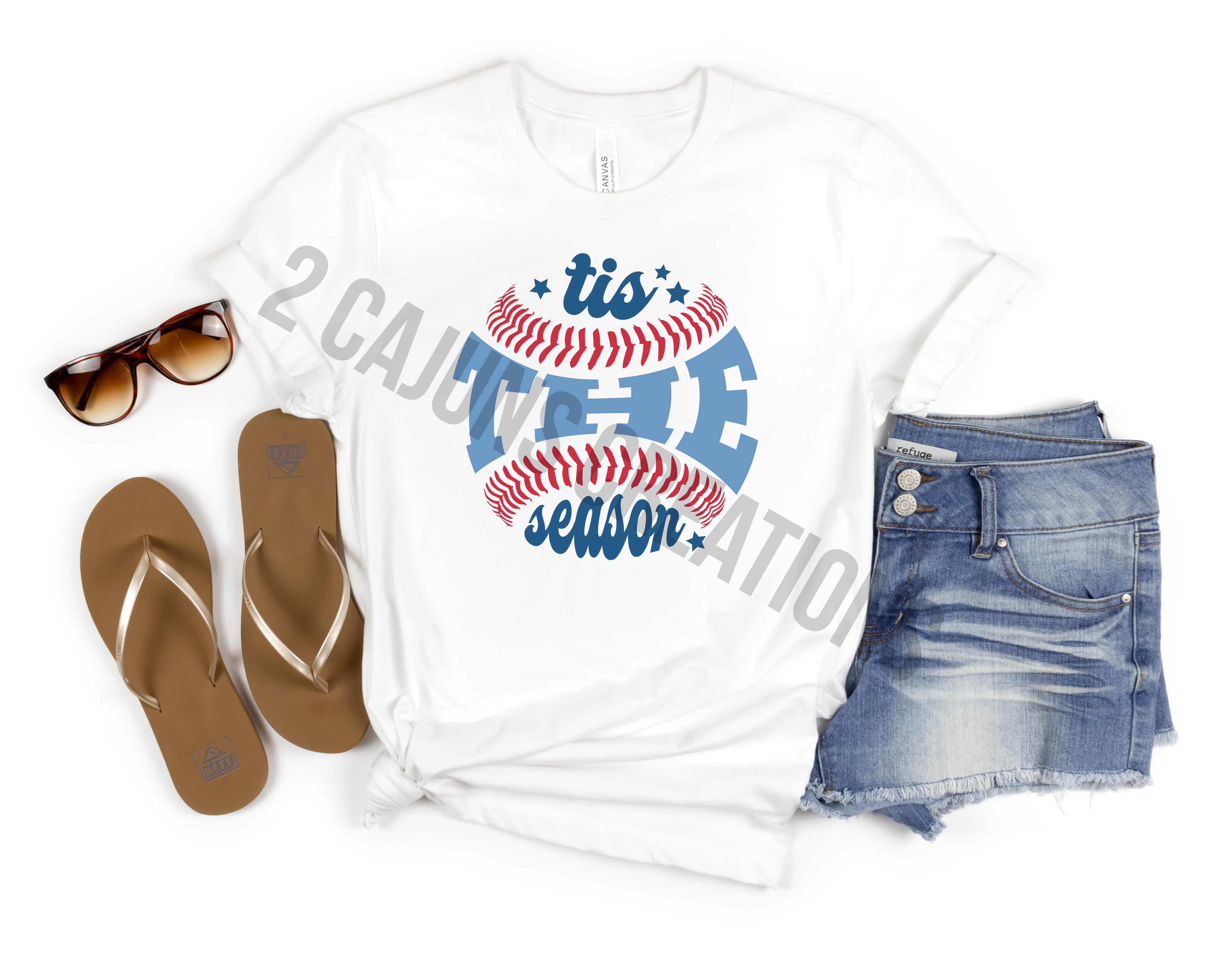 Baseball Tis The Season Crew Neck Tshirt - Baseball Mom Tee