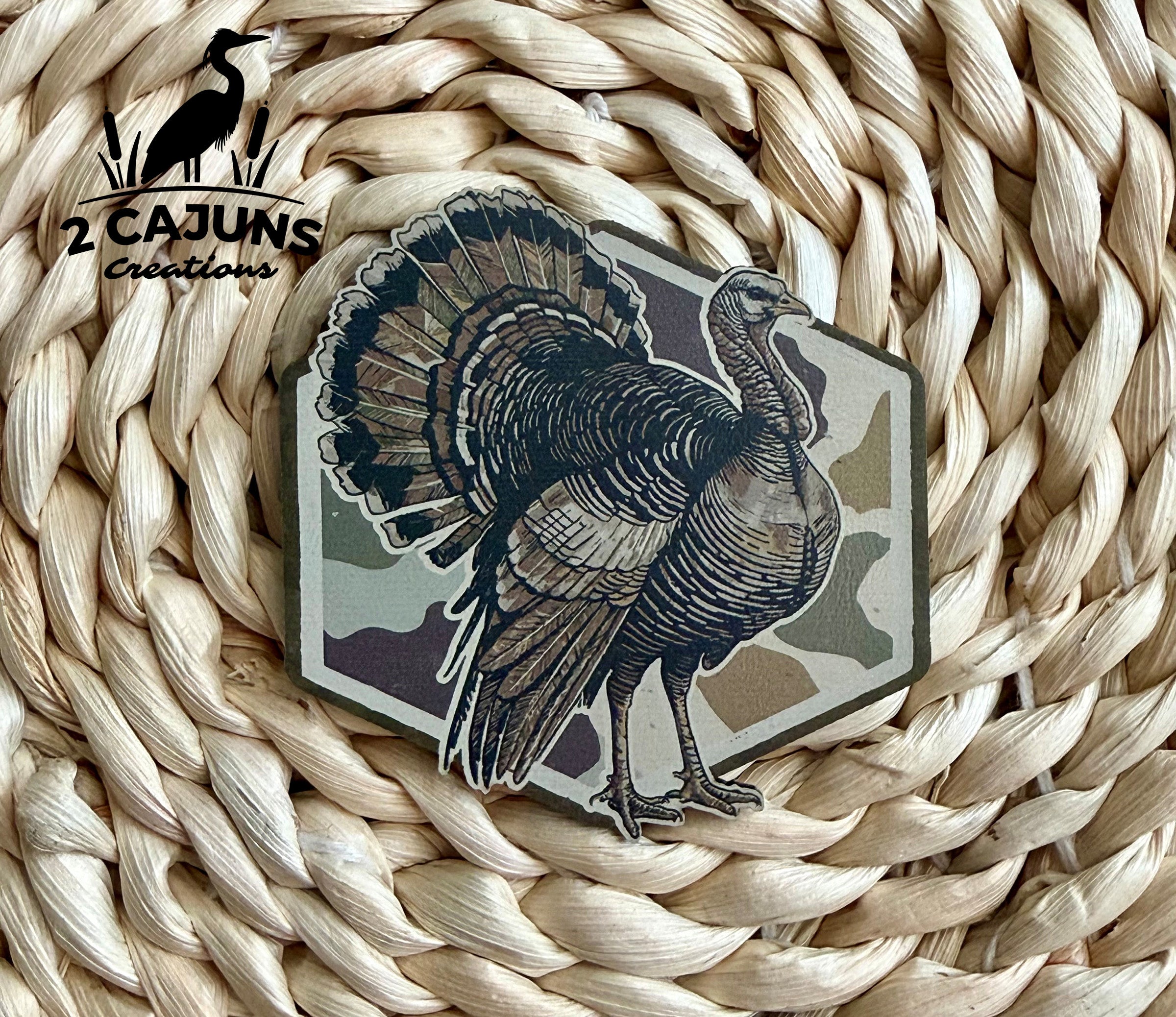 Turkey Camo UV Printed Hat Patch