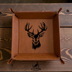 Catch All Valet Tray for Keys, Wallet, Change - Leatherette - Choice of 3 Designs