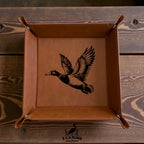 Catch All Valet Tray for Keys, Wallet, Change - Leatherette - Choice of 3 Designs