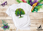 Mardi Gras Bead Tree Tshirt - Multiple Colors Available