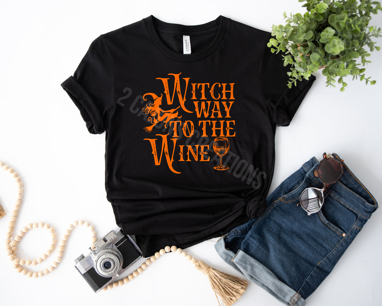 Witch Way to the Wine Halloween Tshirt