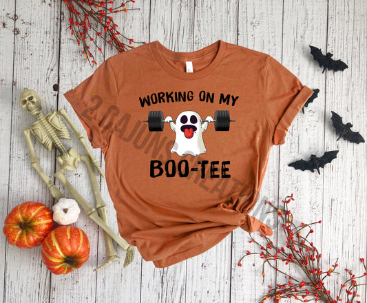 Working on My Boo-Tee Halloween Tshirt