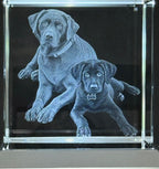 Personalized Inner Engraved Keepsake High Quality K9 Crystal w/ LED Base
