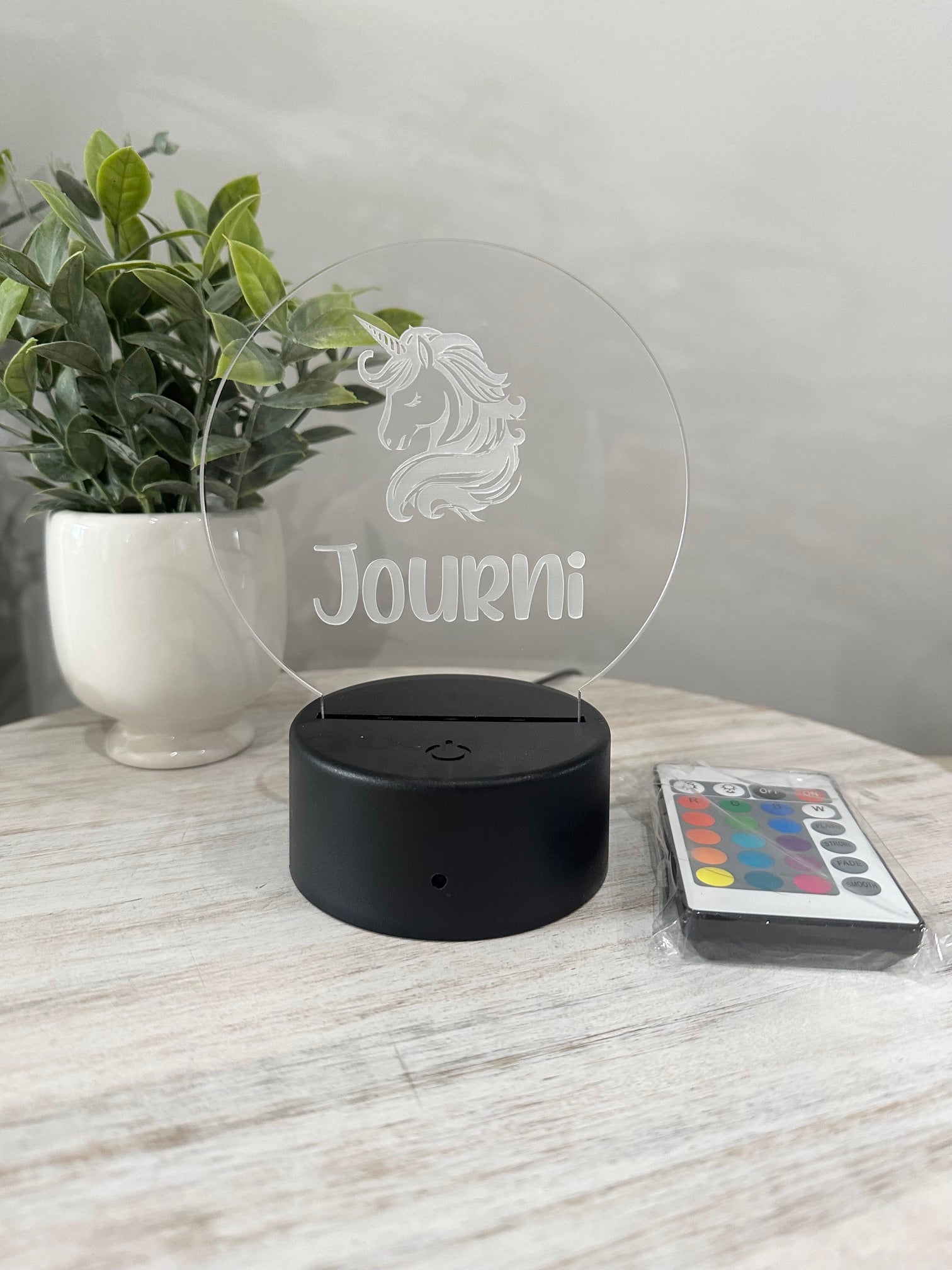 Personalized LED Nightlight - Baseball, Soccer, Dance, Unicorn